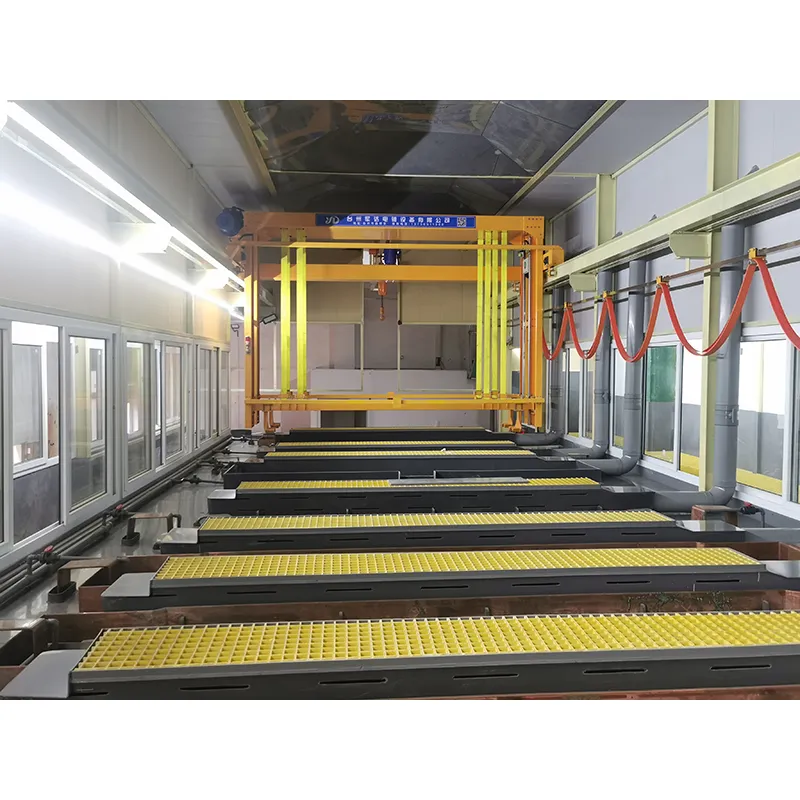 Ligne de placage sur support à portique : la solution intelligente pour la production de galvanoplastie à mélange élevé et à faible volume
